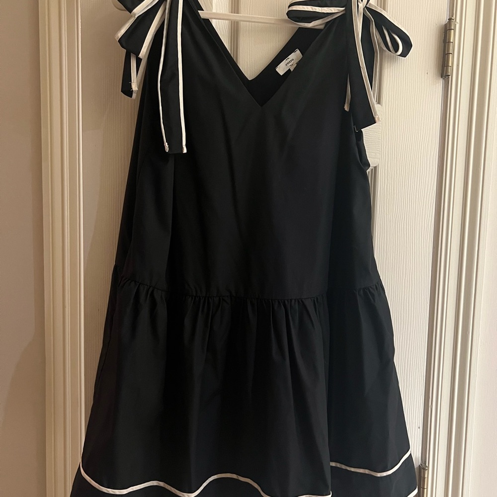 Entro Black and White Dress